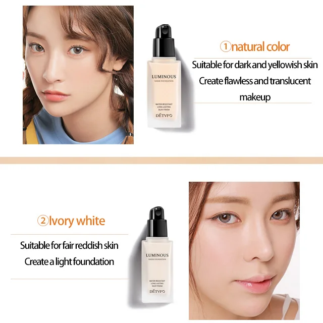 korean makeup long lasting full coverage makeup liquid foundation for dark skin