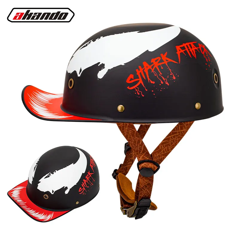 Individuality fashionable decorative hat Vintage Retro baseball hat Helmets Casco para moto scooter motorcycle accessories