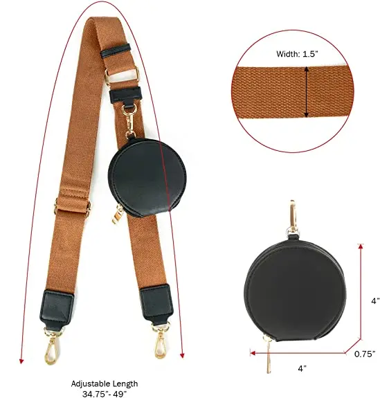 Bag straps for handbag high quality adjustable straps canvas shoulder cross body strap bag parts