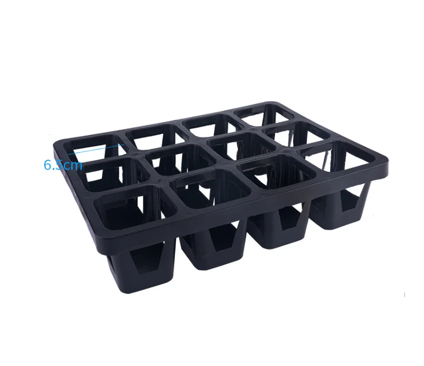 Grow-Green Pot Carry Tray for Nursery SquarPots, 12 Cell Succulent Pots Plastic Carrier/shuttle