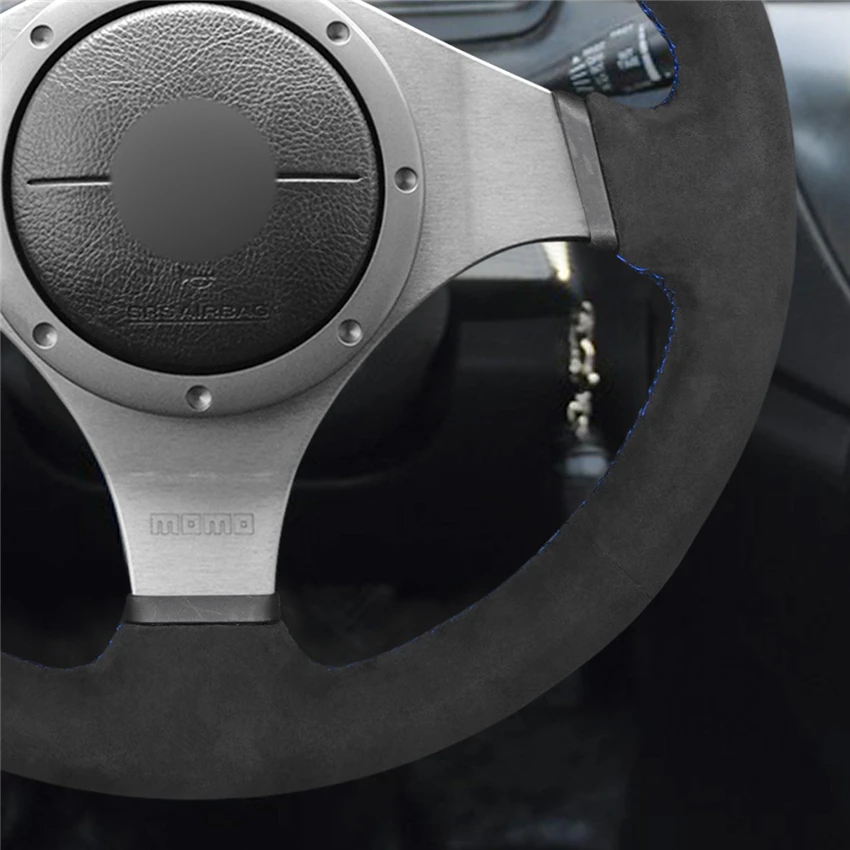 MEWANT For  Mitsubishi Lancer Evolution EVO IX 9 VIII 8 VII 7 Steering Wheel Cover Sewing By Yourself Steering Wheel Logo Custom