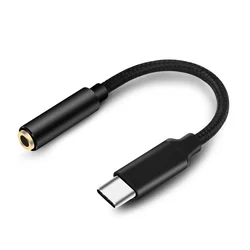 DAC Chip Usb C To 3.5mm Aux Headphone Jack Adapter Type C Jack Earphone Cable