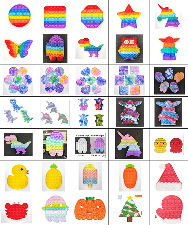 
Factory Wholesale Silicone Anti Stress Toys Pack New Popper Popits Fidget Sensory Toy Set Pop Fidget Toys 