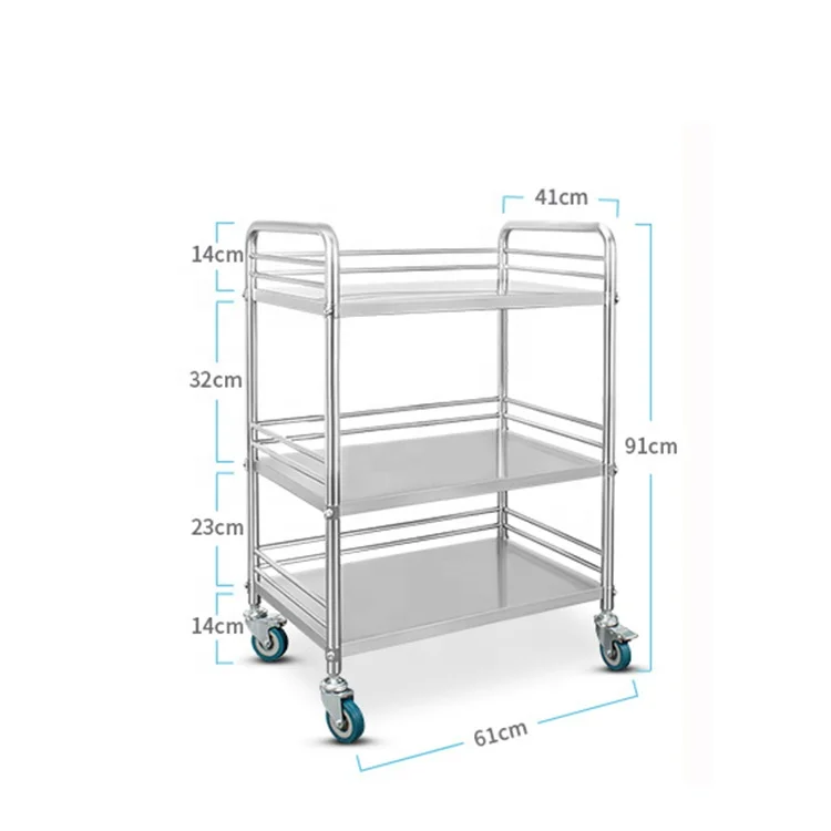 OSEN-HT102 Quality Assurance rail wheels stainless steel trolley for hospital