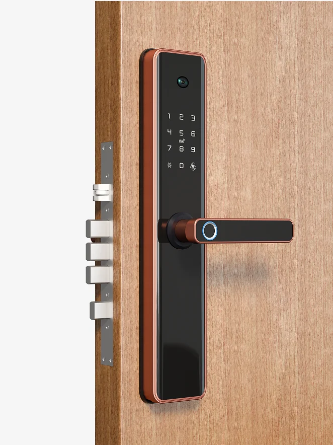 New Electronic Lock Smart Home Tuya NFC Unlock Biometric Door Lock APP with Camera