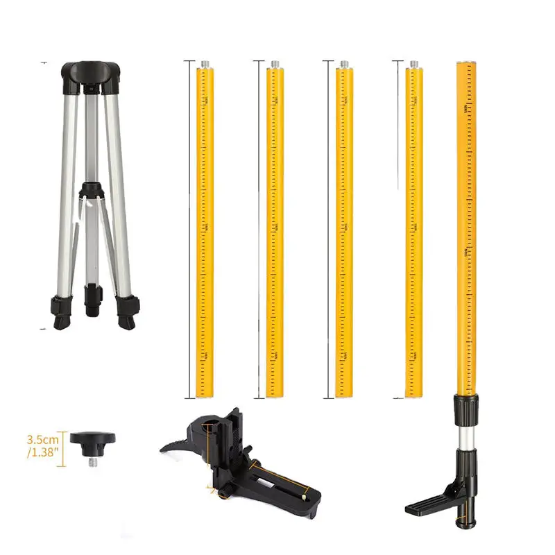 Professional 3.6 M Telescoping Ceiling Pole Stand, Laser Level Elevating Tripod For Laser Leveling