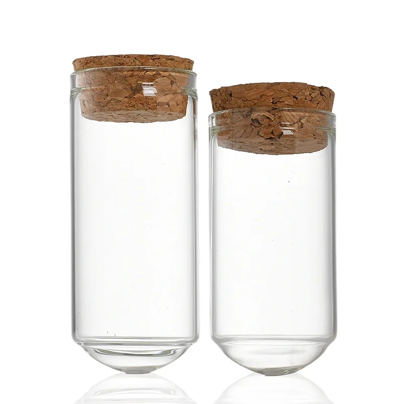 Food grade clear borosilicate glass tubing round bottle glass tube with cork