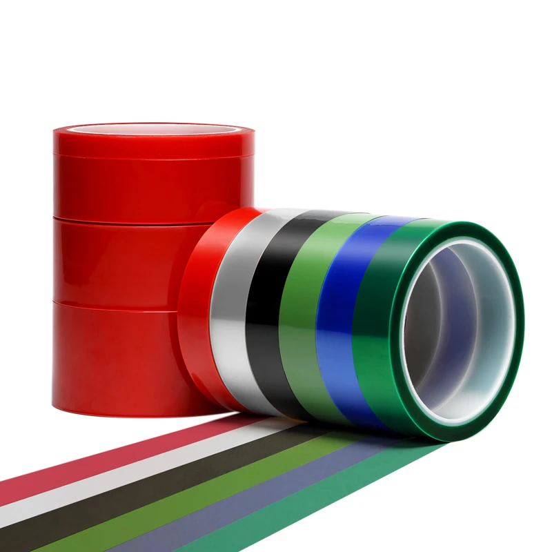 Customized Single Sided Colorful Silica gel Adhesive Powder Coating PET Film High Temperature Polyester Tape
