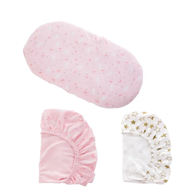 Super Soft 22 Momme Bamboo Cotton Baby Basket Sheet Baby Crib Cot Bassinet Fitted Sheet