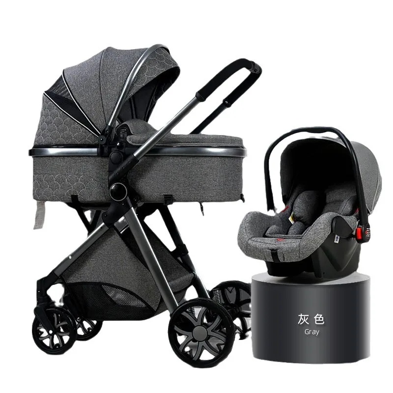 Baby Pushchairs Carriage Car Seat And Strollers Folding Baby Stroller Pram 3 In 1 With Car Seat