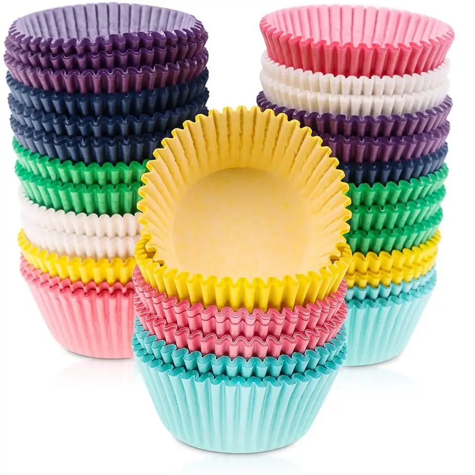Cake Paper Tray 100pcs/box Baking utensils Mafen Cake Paper Cups Biodegradable Oil Resistant Cake Stand