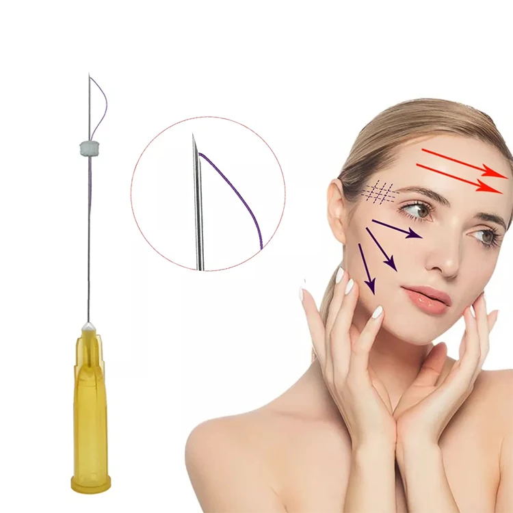 Buy High Quality Wrinkle Removal Pdo Thread Mono 27g 60mm Spiral Thread Lift Needle For Skin Use