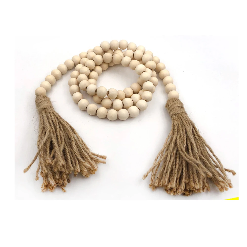 
Drop shipping Wood Chinese Decorative Craft Natural Prayer 16mm Round Wooden Beads Set Decor For Jewelry Making 