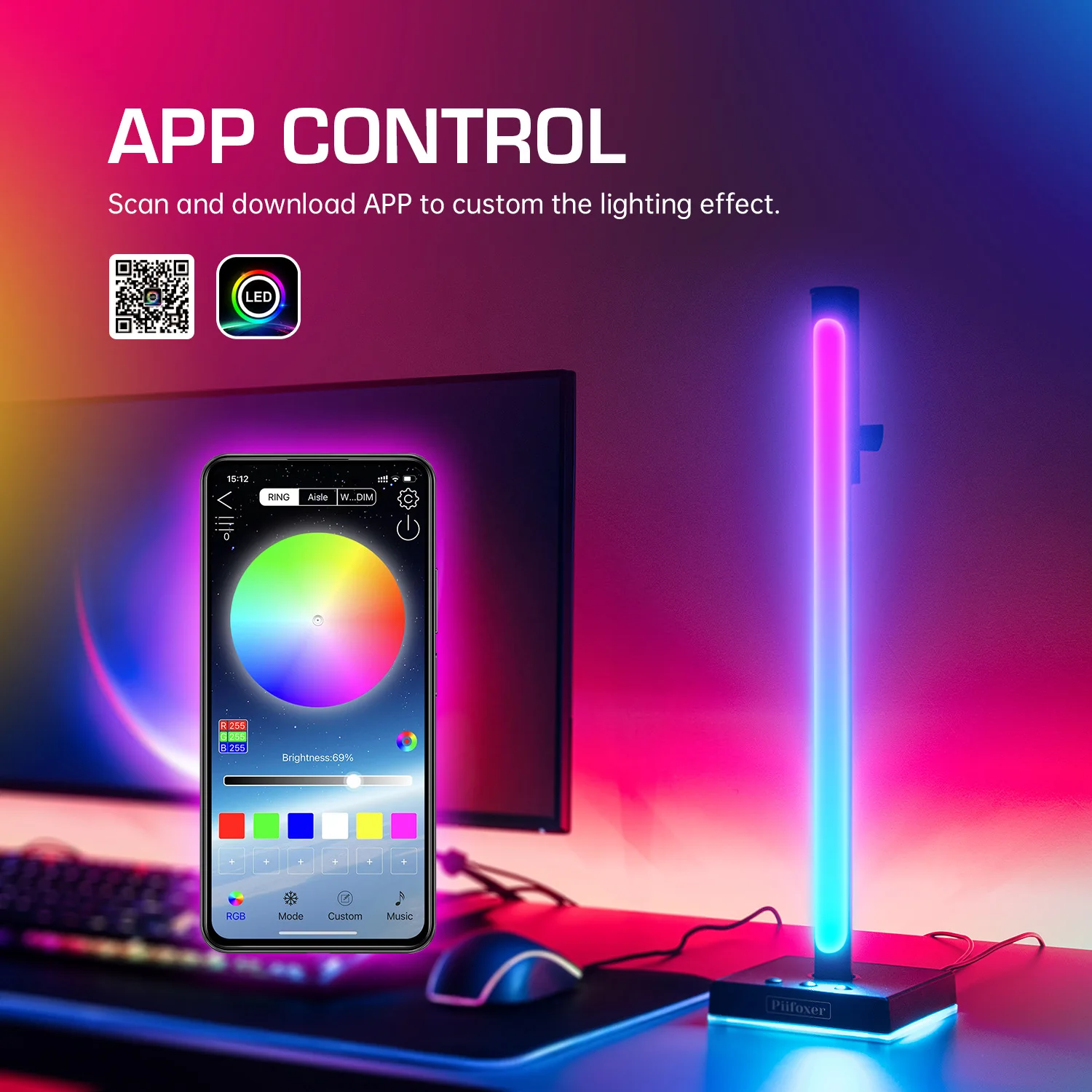 Цветная (RGB игровая гарнитура подставка держатель с Интеллектуальное управление приложениями осветительная вышка 3 порта type-c для наушников