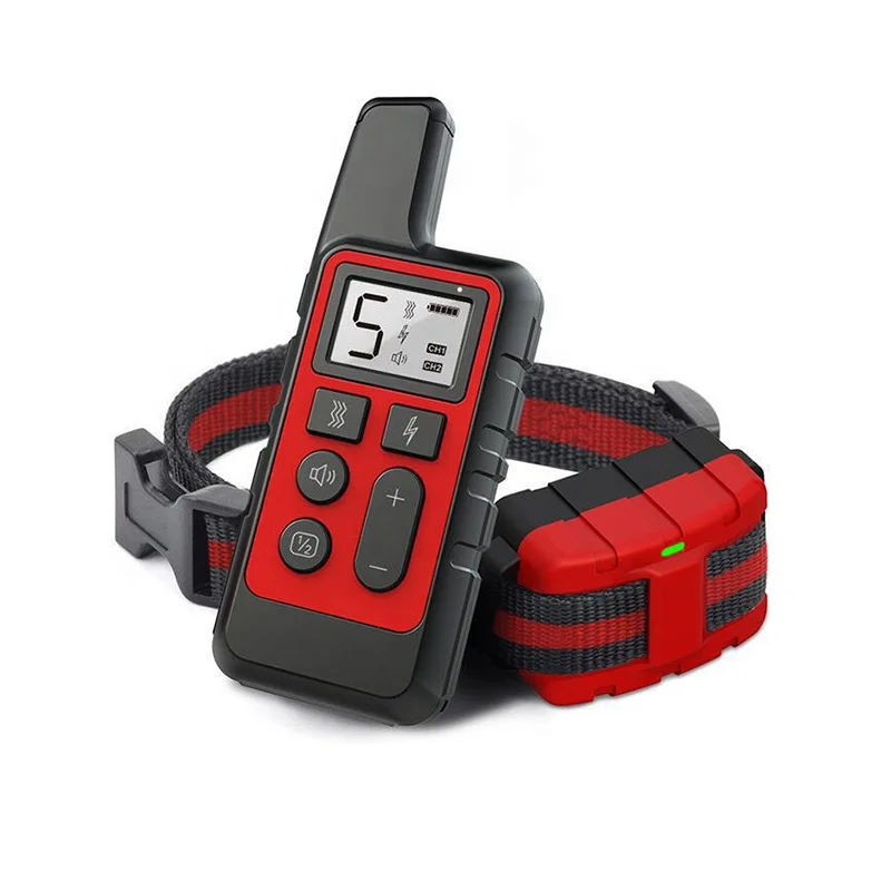 
Electric Dog training Shock Collar With Remote 500yd Rechargeable and Waterproof Dog training Collar 
