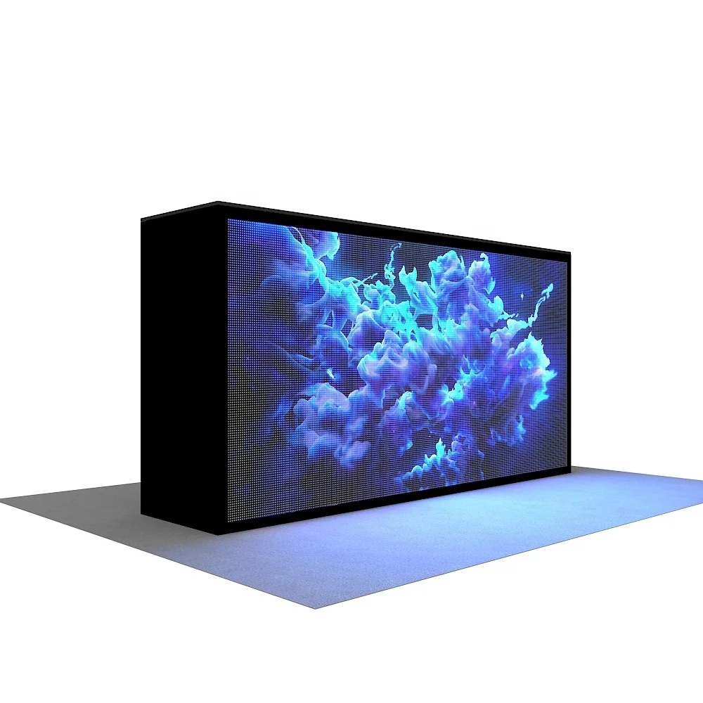 Modern Custom Design Trade Show Exhibit Display Exhibition Booth Advertising Portable Expo Front Reception Tables LED Counter