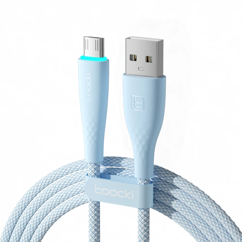 Toocki High Quality 2.4A Macaroon-color Braided USB-A To Micro Fast Charging Cable