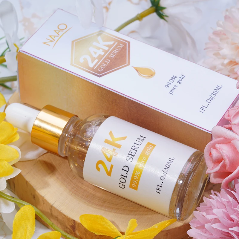 OEM Skin Whitening Anti-aging Moisturizing Repairing Firming 24k Gold Serum For Face
