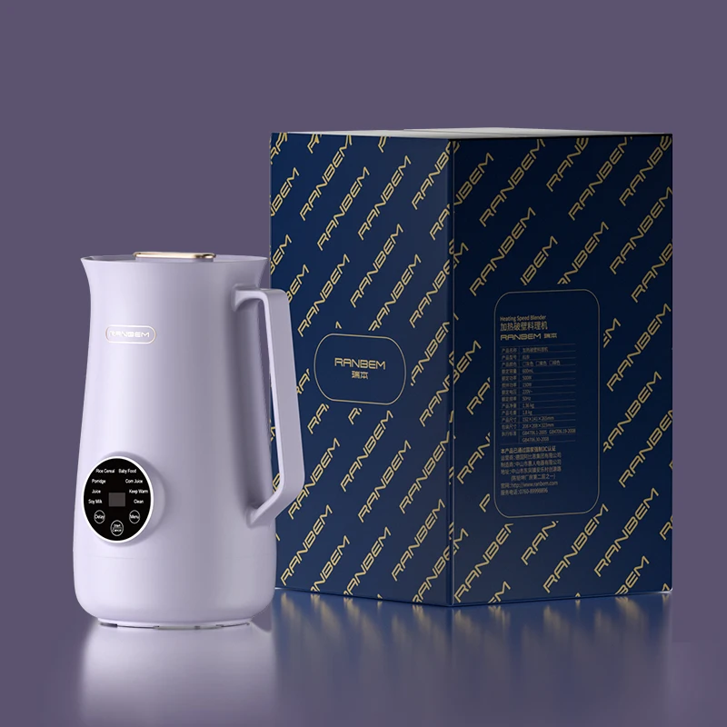 RANBEM 600ML Soybean Milk Soup Maker Blender for Homemade Almond Coconut Soy Vegan Milk and Dairy Beverages