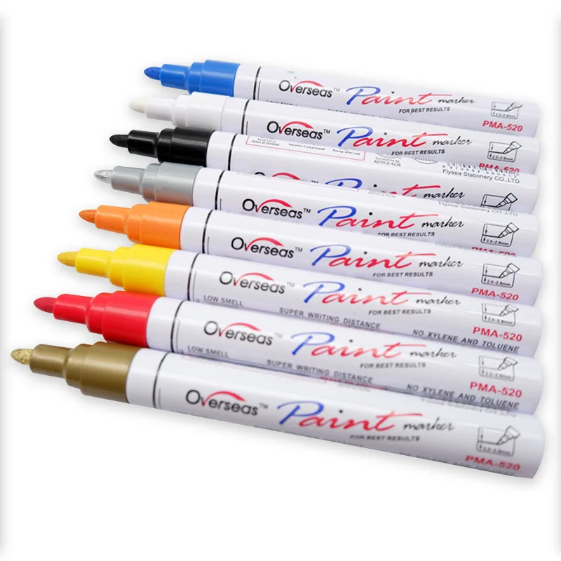 Popular Permanent Indelible Ink Water-based Color Acrylic Paint Marker Pen Set for Metal Glass Plastic