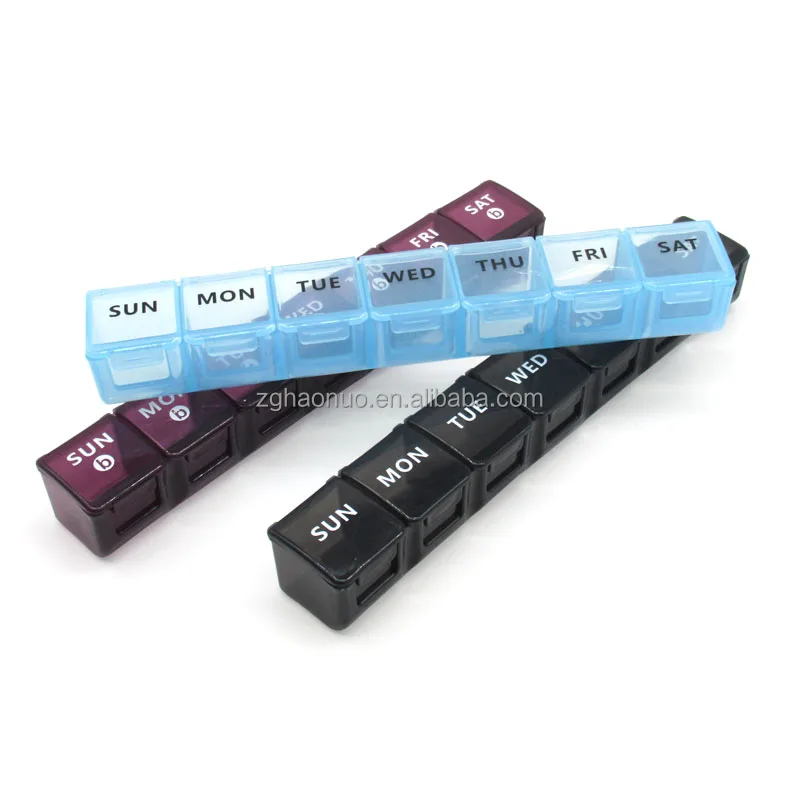 Портативная коробка для таблеток на неделю 7 дней, заводская цена, коробка для таблеток большой емкости для лекарств утром и вечером