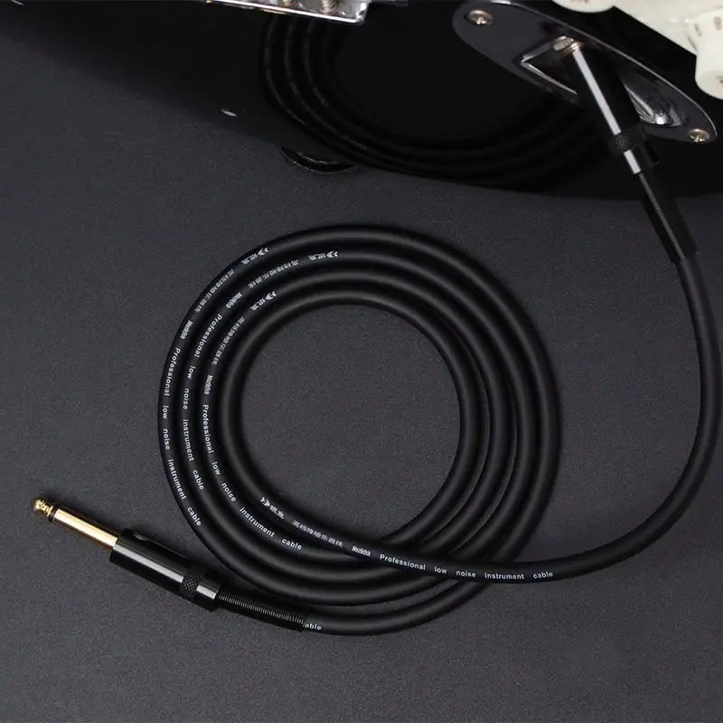 DDP RTS 10ft 3m rgiht angle 22AWG 6.35mm 1/4 Inch instrument guitar cable for Electric Guitar