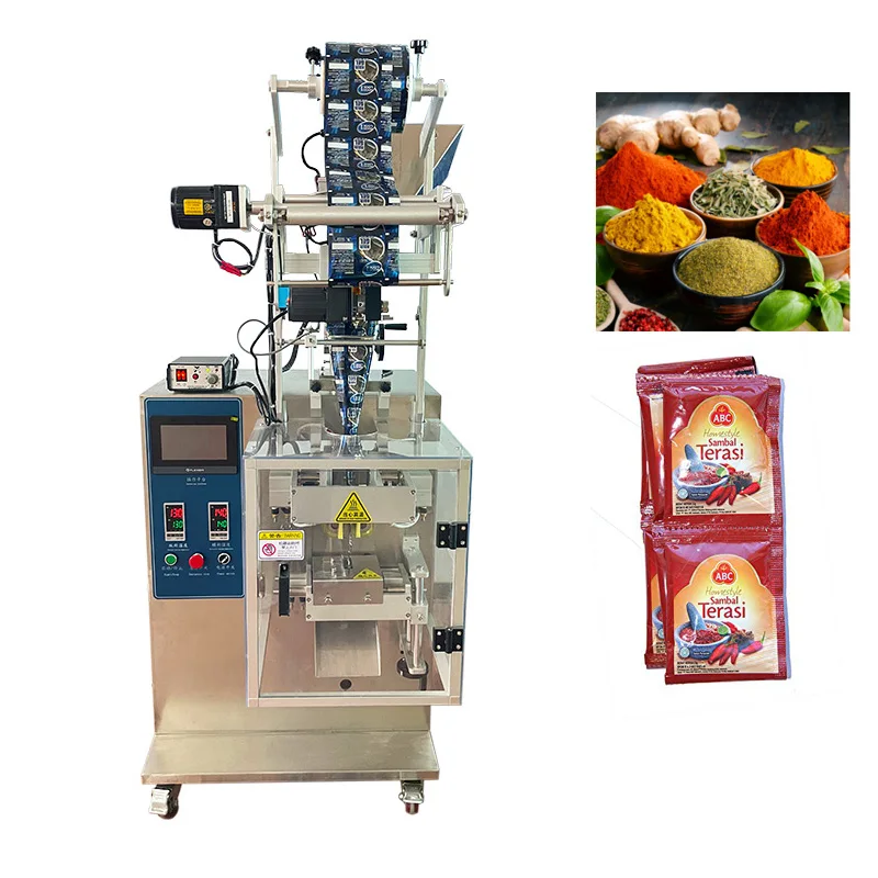 Most Popular Small Scale Coffee Packaging Machinery Food Packing Machine Auto Powder Packaging Machine four side sealing