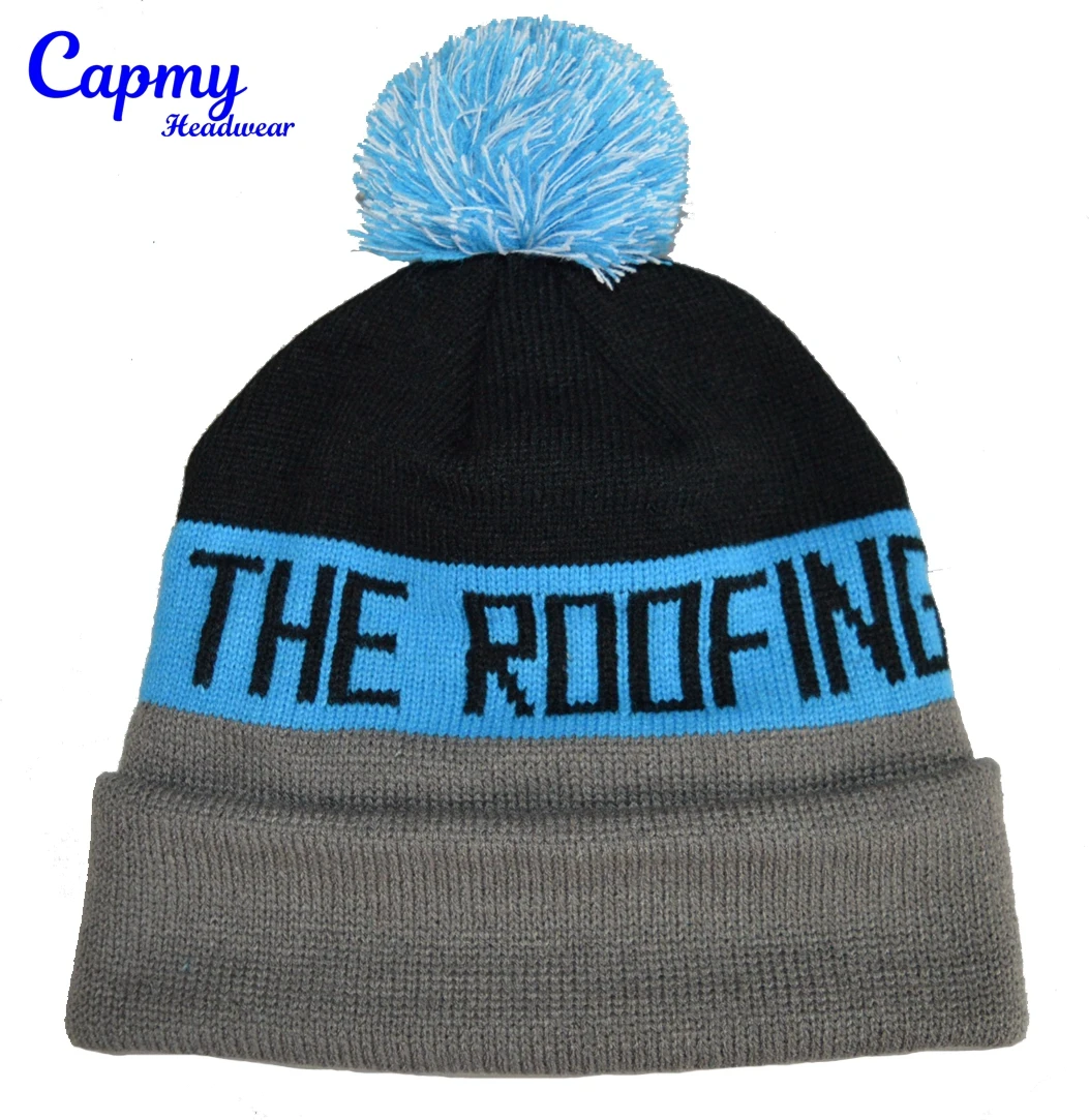 New design fashion jacquard logo hats wholesales Capmy Brand beanie hat, winter hats knitted beanie mens
