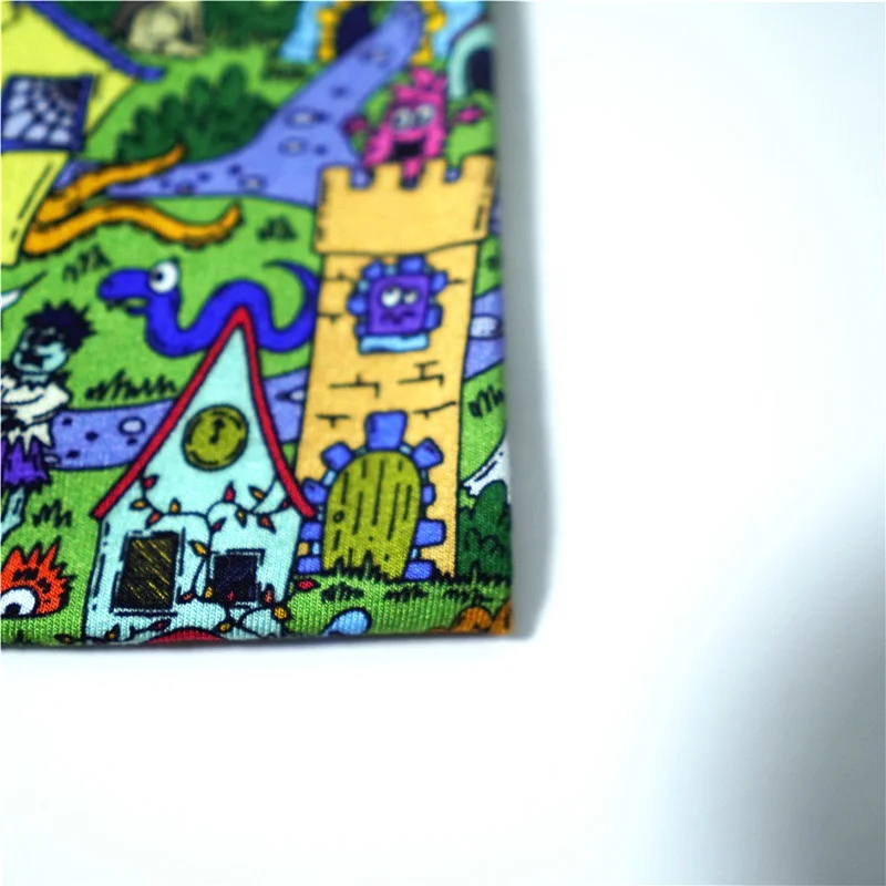 Wholesale custom Digital printed 70%bamboo 25%Cotton 5%Spandex terry cloth fabric for Hoodies 280gsm