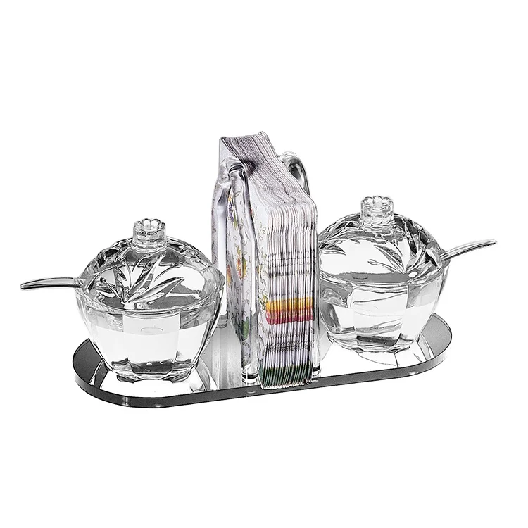 High Quality Acrylic Sugar Bowl Storage Spice Jar Wholesale Labels Spice Bottle