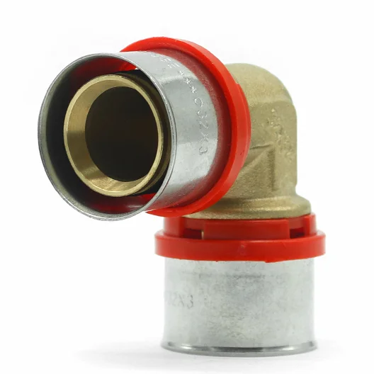 High quality water pipe connection 90 degree brass press fitting