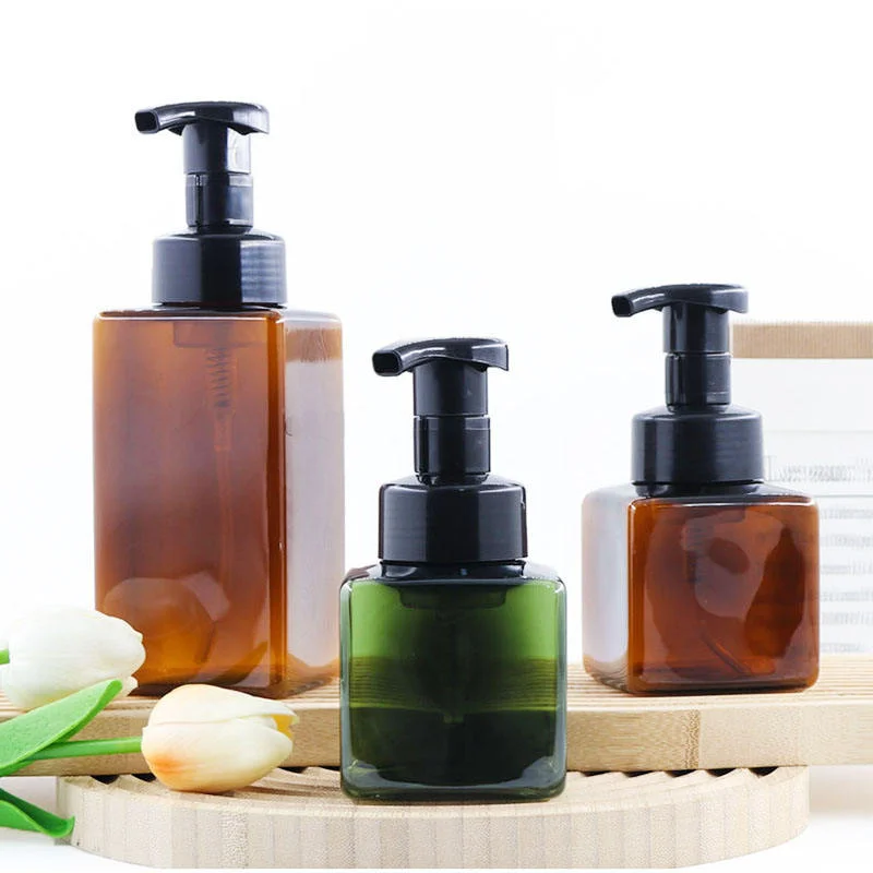 Empty square lotion bottles 100ml 150ml 200ml 250ml 300ml 500ml PET lotion bottle pump