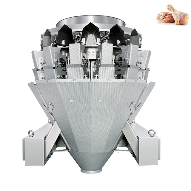 Fresh Meat 14 Heads Multihead Weigher Pork Chicken Automatic Weighing Filling Packaging Machine
