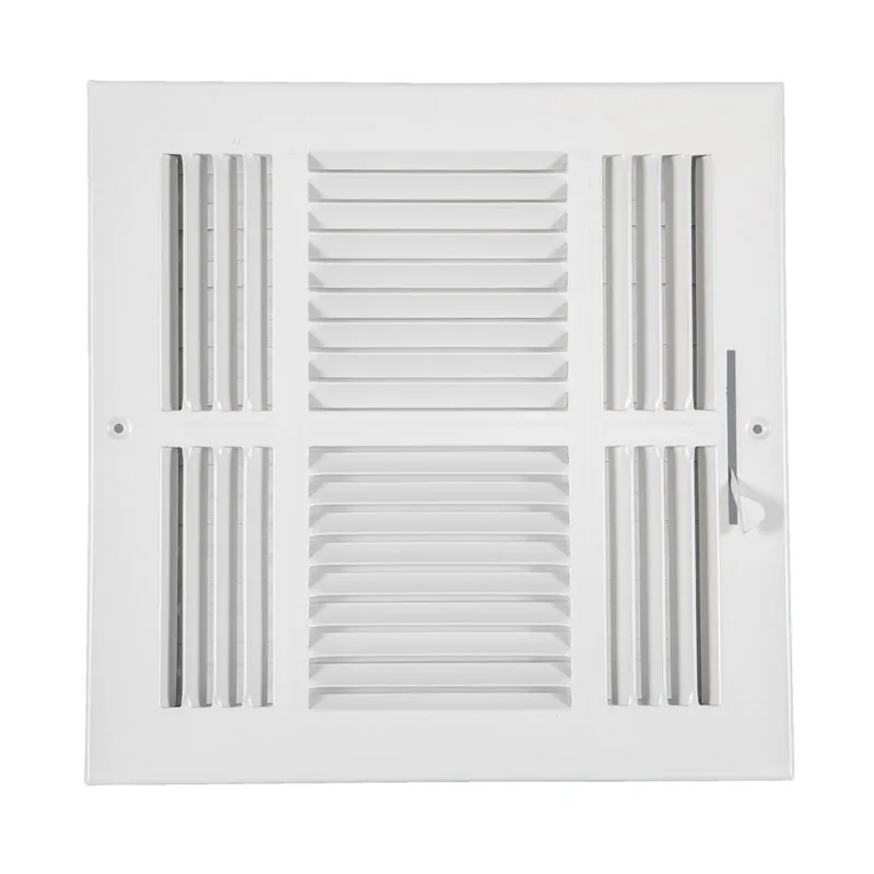 4-Way AIR Supply Grille - Vent Cover & Diffuser - Flat Stamped Face - Register - Sidewall/Ceiling Grille Register