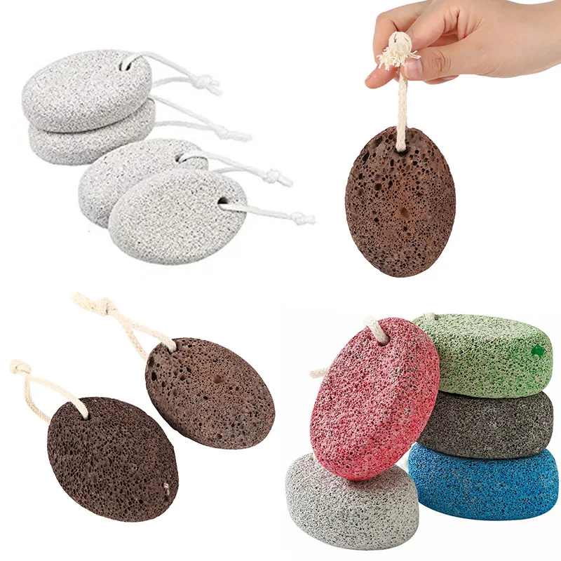 Hot sell coloured Foot Exfoliator Pedicure Tools Foot Scrub Dead Skin Natural Lava Foot Pumice Stone for feet