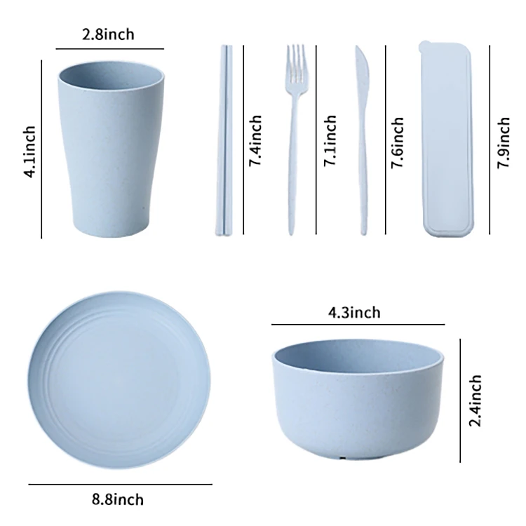 Wevi 32pcs Eco Friendly Biodegradable Set of Tableware for Party