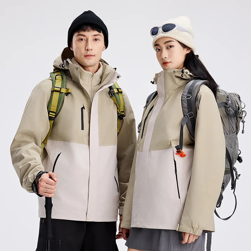 Rainwear Seamless Fusing Softshell Coat Warm Fleece Liner Waterproof Zip Up Winter Custom Outdoor Wind Breaker Men Jacket