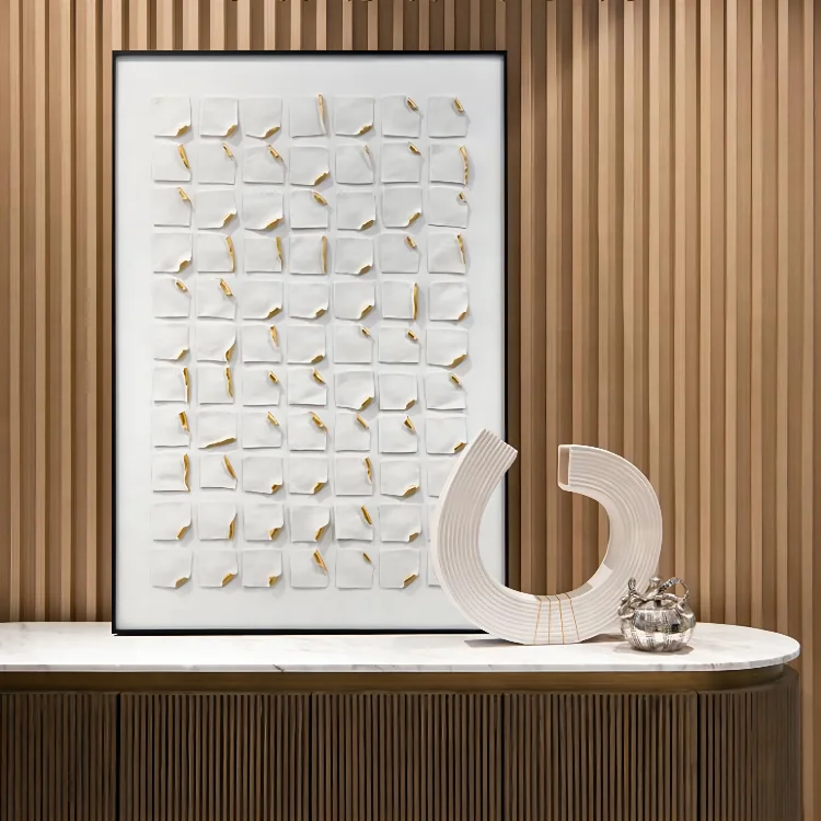 Modern Minimalist Decorative Painting Ceramic 3d Luxury Wall Mural Abstract Wall Painting Ceramic Wall Art Home Decor