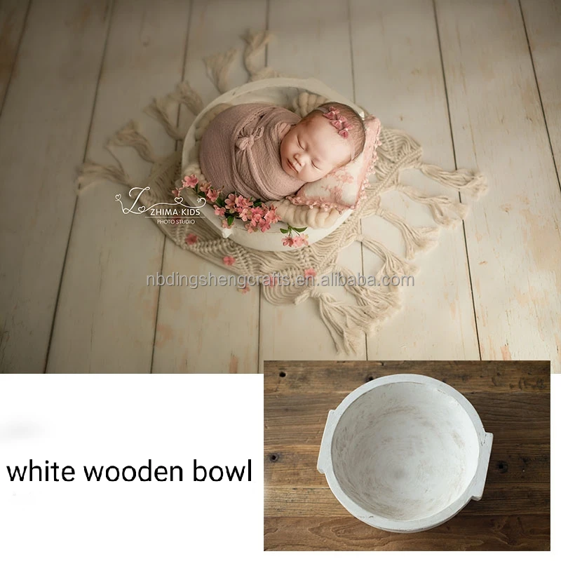
wooden dough bowl for decor natural wooden pot with handle for garden home use rustic farmhouse decor/wooden bowl photo props 