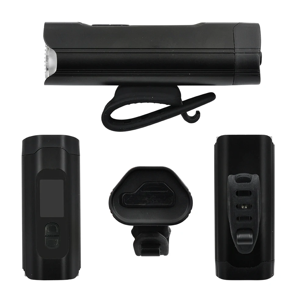 Ultra Bright 1600lumen Type C Rechargeable Bicycle Accessories Light Cycle Front Lamp Powerful LED Bike Light Black Waterproof
