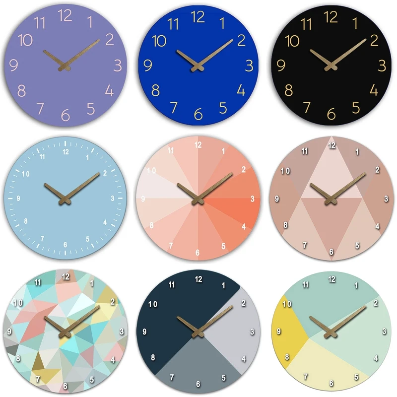 Nordic Style Fashion Simple Silent Wall Clocks for Home Decoration Clock Battery