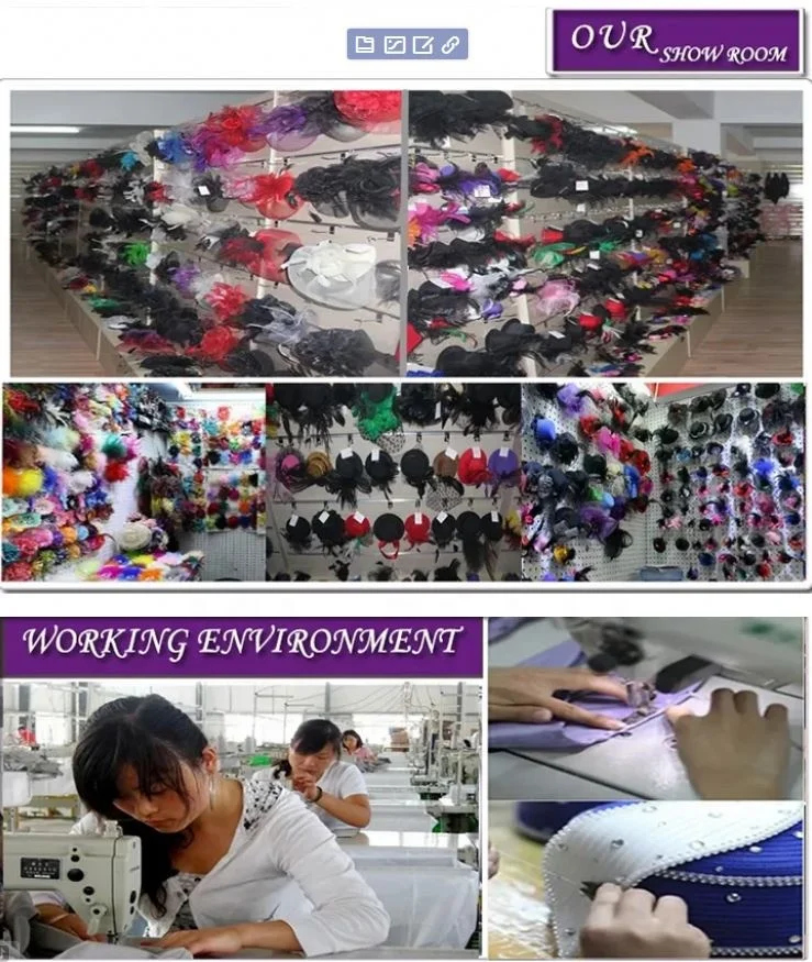 China Factory Sinamay Wedding Fascinator Church Hats With  Decoration