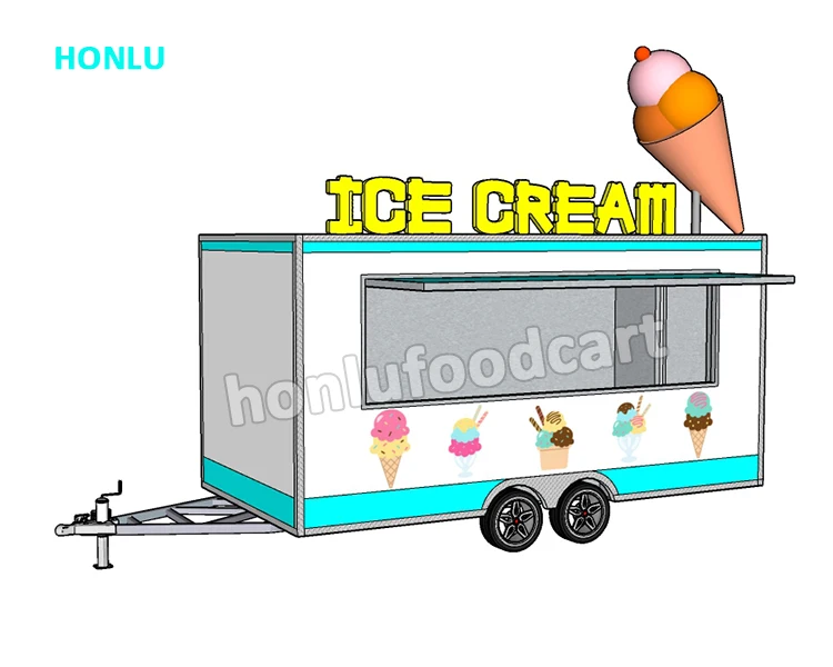 Высококачественные прицепы для пищевых продуктов светящиеся огни фаст-фуда продажи Европа