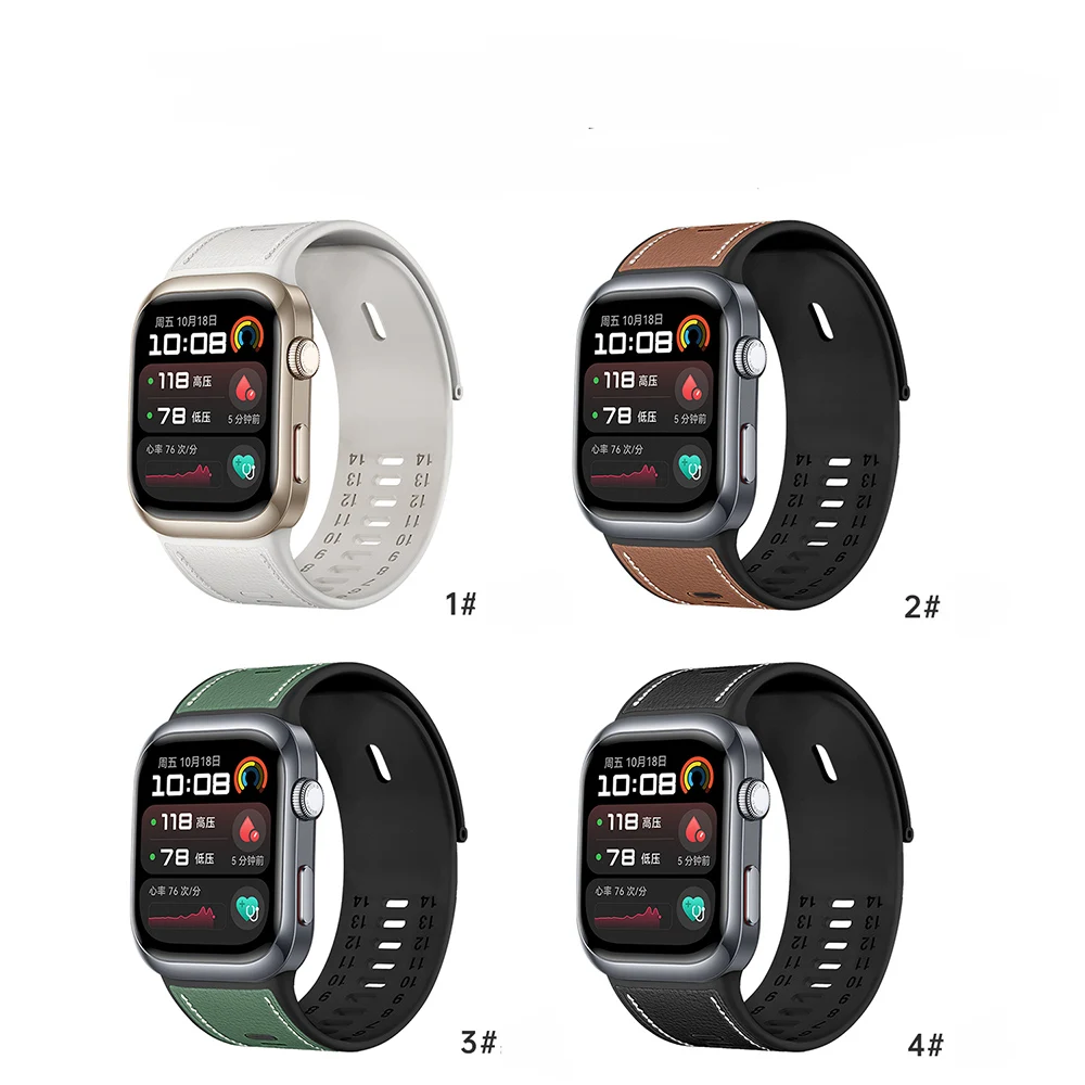 Quick Release Band No included Watch buckle For Huawei watch D2 Silicone leather band For Huawei watch D2 Leather Silicone strap