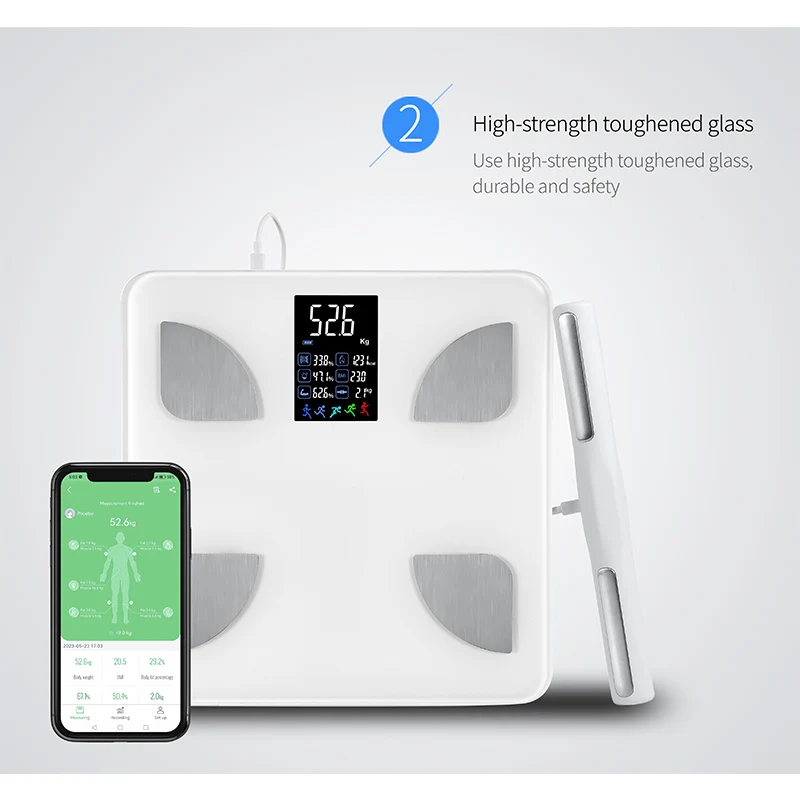 250kg Eight-Electrode Body Fat Analyzer Scale Digital Body Fat Scale Fitness Health Scale