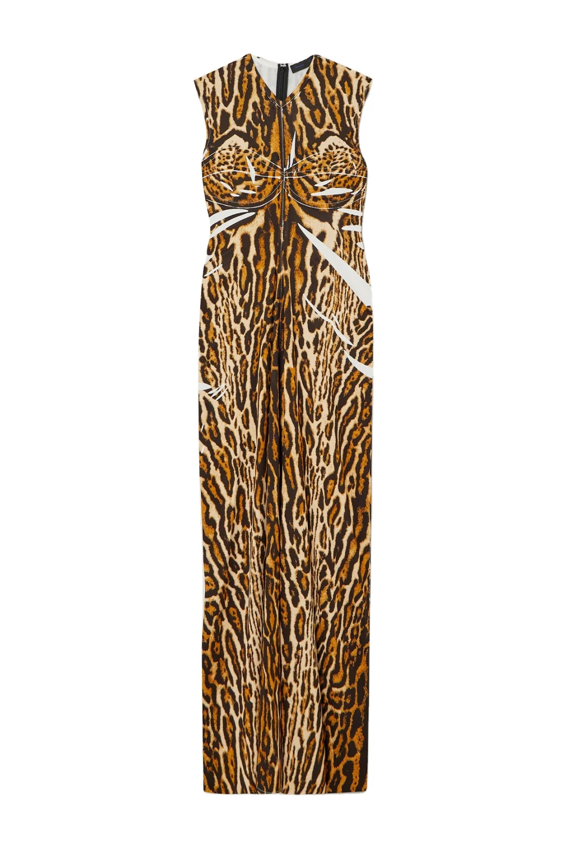 High quality clothing customization, leopard print elastic crepe, extra long dress, small order customization, Chinese factory