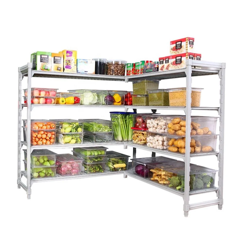 Durable And Stable Plastic Shelf Plastic Shelving with Steel Core