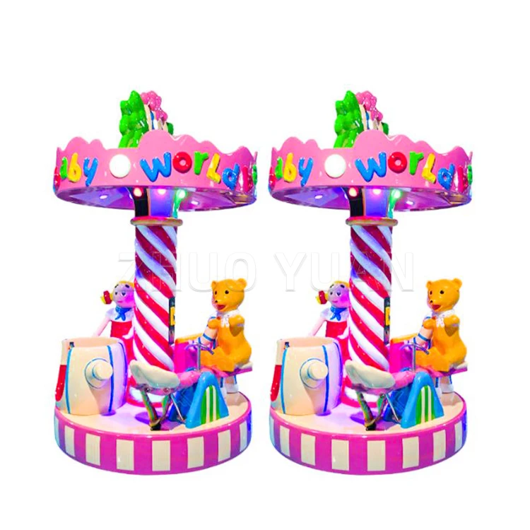 Zhuoyuan Kid Rides Amusement Mini 6 Horse Coin Operated Carousel Horse Sale Prices For Shopping Center