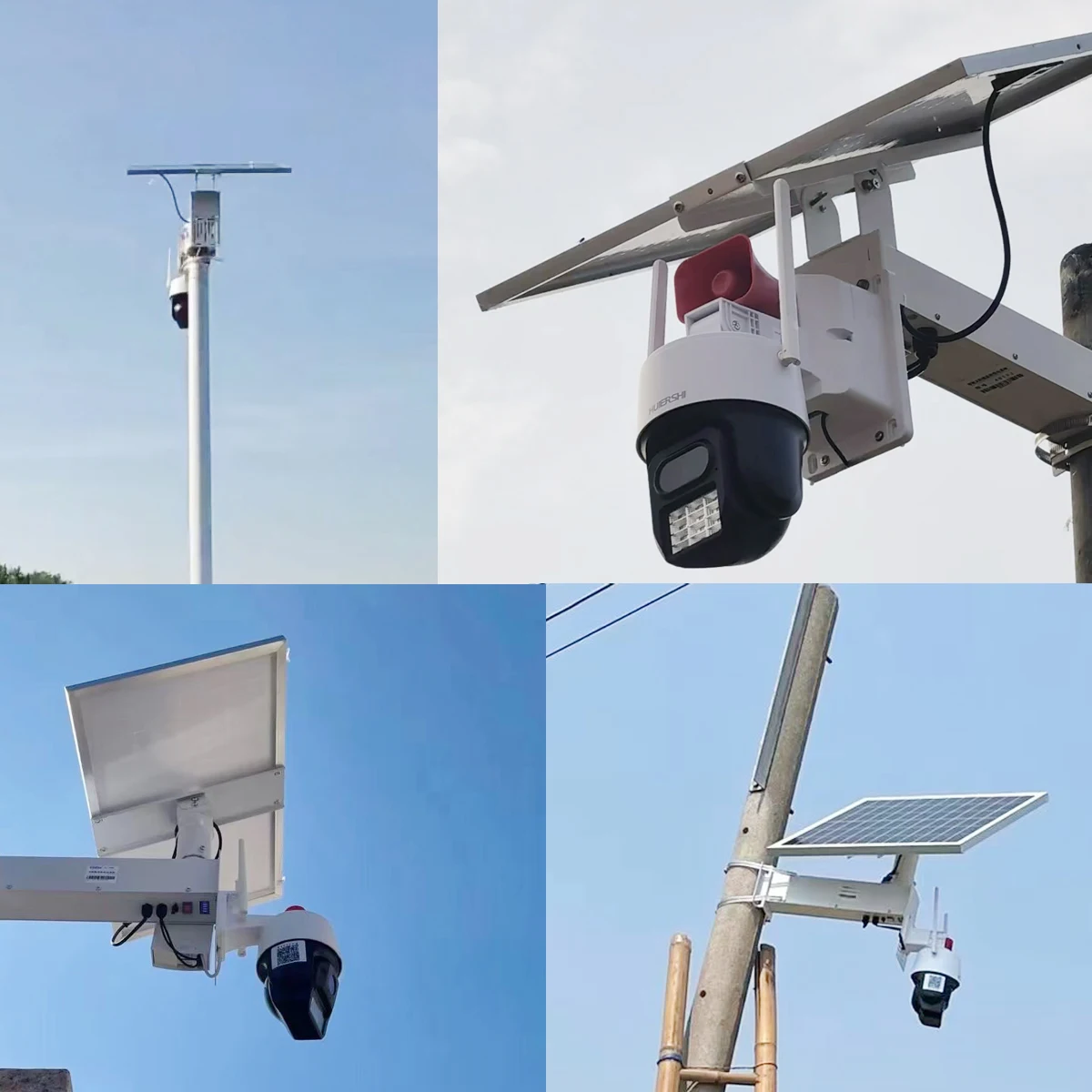 Manufacturer 30W 60W 80W 120W 240W Solar Panel with Battery 12V Charger for Outdoor Surveillance CCTV Solar Power System