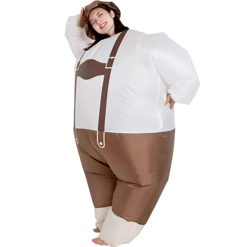 Mascot doll costume Adult Oktoberfest Overalls Inflatable Costumes for Women Men Halloween Cartoon Party Role Dress Up Outfit